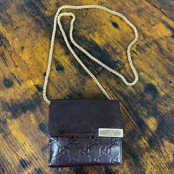 Gucci Guccissima Compact Brown Leather Wallet - Picture 1 of 16
